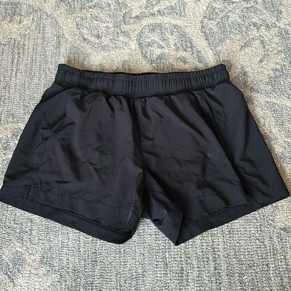 Black running shorts